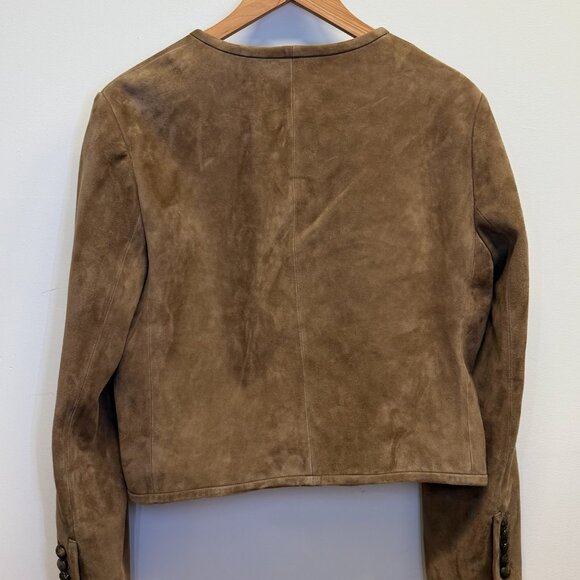 Veronica Beard 100% Lamb Leather Brown Jacket - Picture 8 of 8